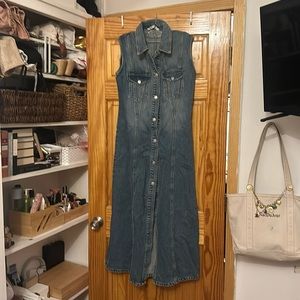 ZARA DENIM MIDI DRESS